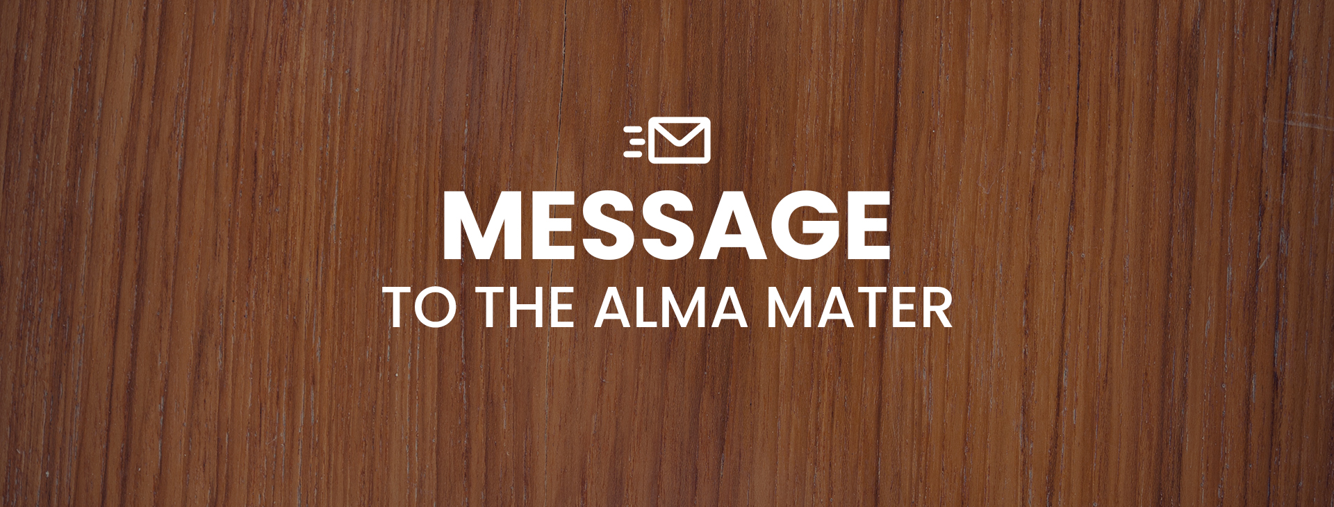Message to alma master Banner